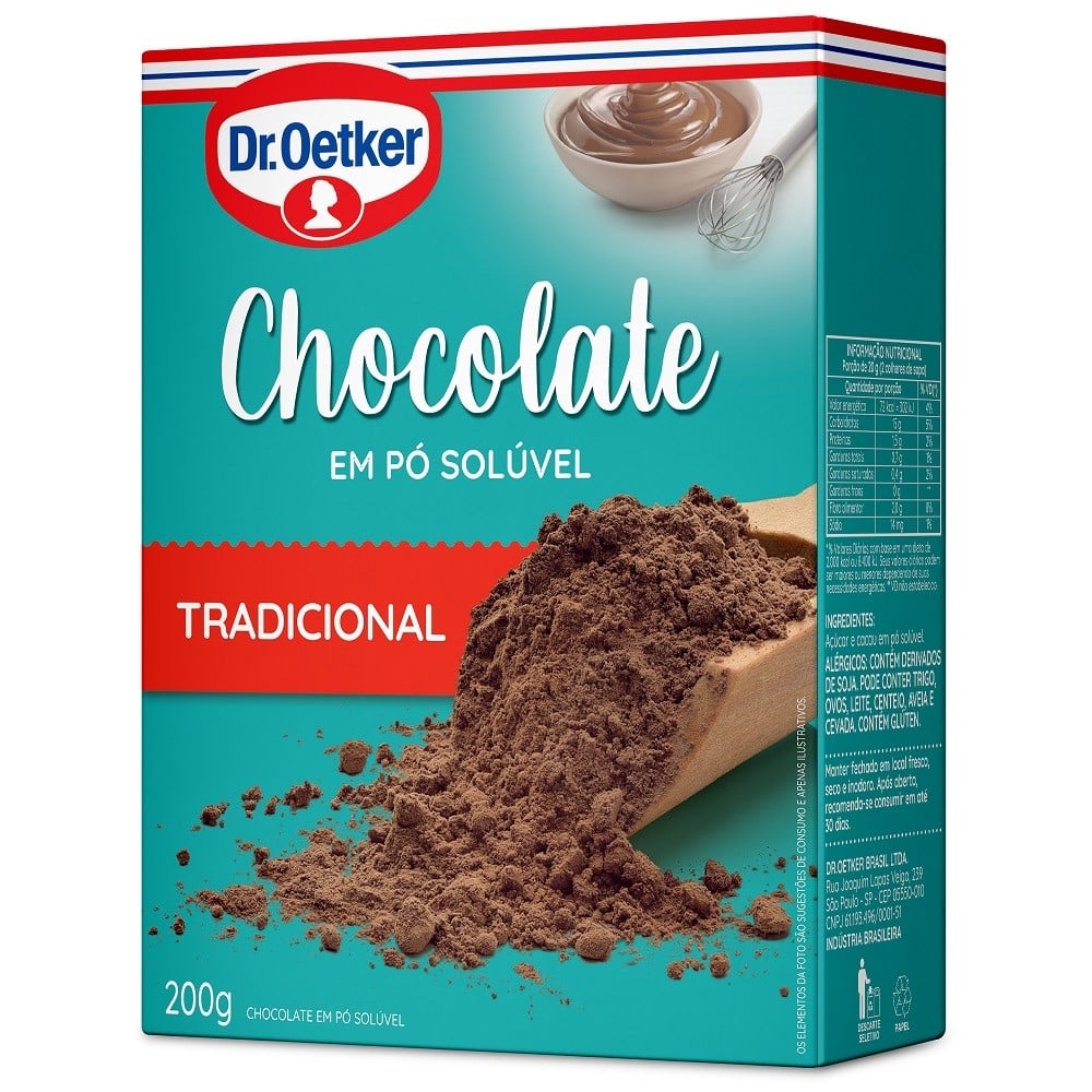 Dr. Oetker Bolo Tradicional Sabor Chocolate, Fácil Preparo