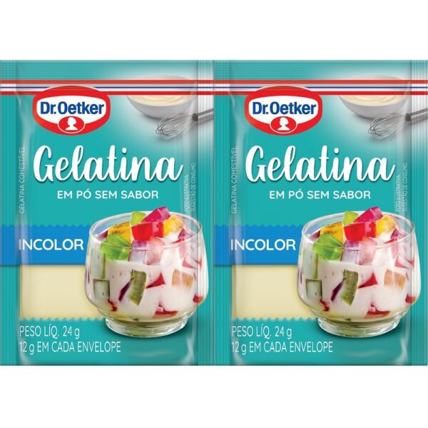 Gelatina Em Pó Incolor Sem Sabor – Dr. Oetker