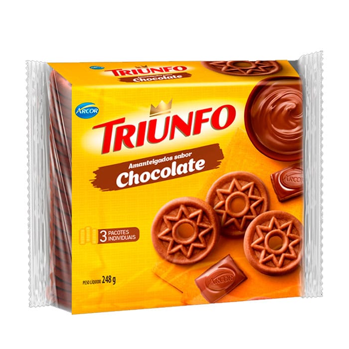 Biscoito Amanteigado Triunfo Chocolate 248g