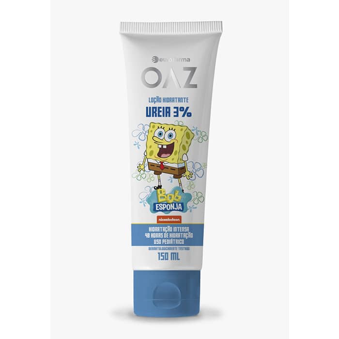 Hidratante infantil com ureia 3% OAZ do Bob Esponja – 150 mL