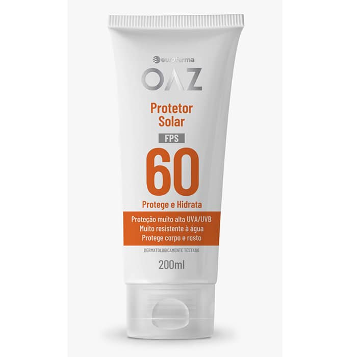 Protetor Solar OAZ 60 FPS CREME – 200 ml